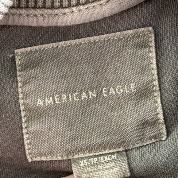 American Eagle Cropped Sweatshirt with Mesh Detail Size XS - Picture 3 of 7